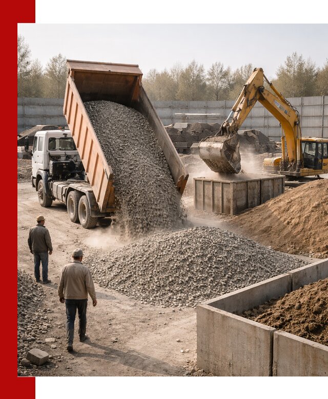 Доставка нерудных материалов с погрузкой и разгрузкой в Нижнем Тагиле