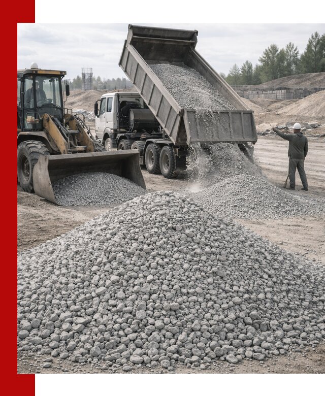 Доставка известнякового щебня фр. 5–20 в Нижнем Тагиле