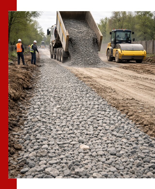 Доставка щебня для отсыпки дорог в Нижнем Тагиле высокого качества