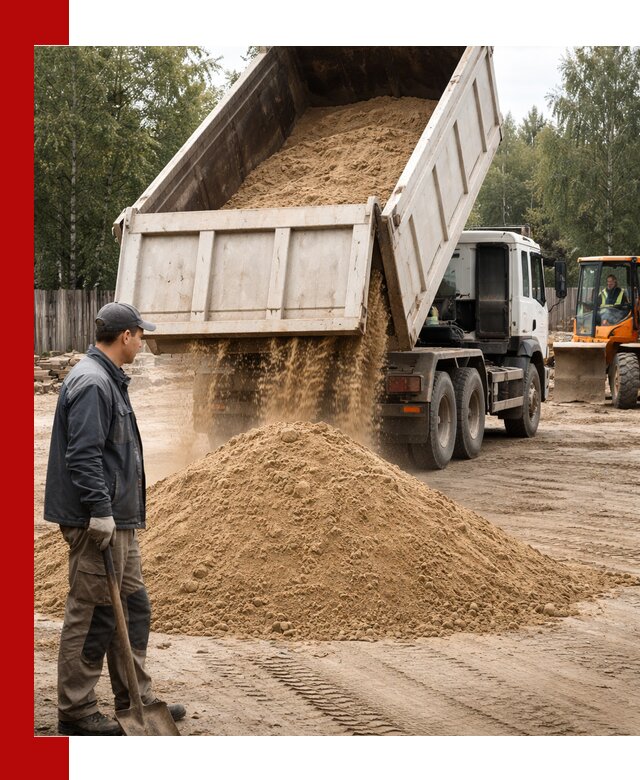 Доставка и продажа песка с разгрузкой в Нижнем Тагиле