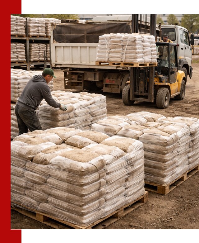 Карьерный песок в мешках с доставкой в Нижнем Тагиле