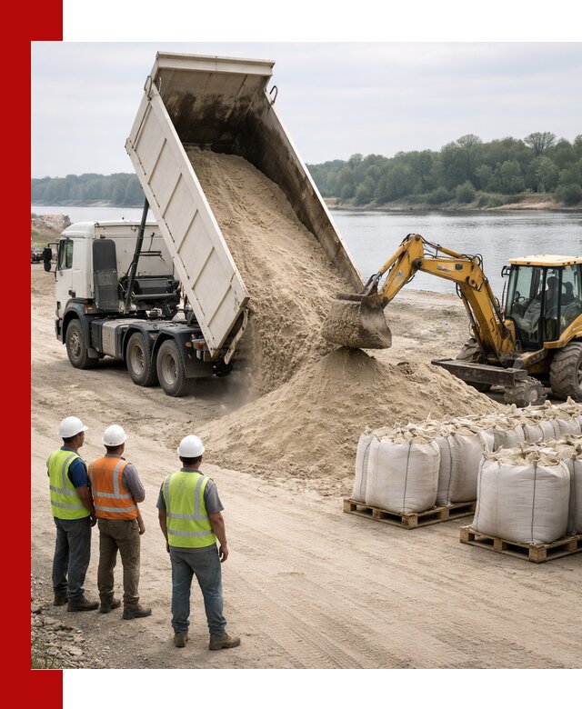 Доставка речного песка в Нижнем Тагиле самосвалами и погрузкой