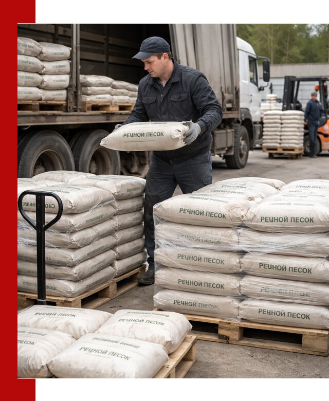 Речной песок в мешках с доставкой в Нижнем Тагиле