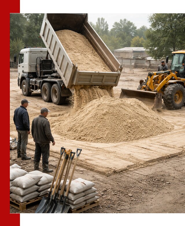 Доставка мытого песка в Нижнем Тагиле с самосвалами по выгодной цене