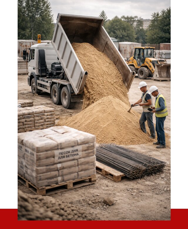 Песок для бетона в Нижнем Тагиле от 2602 р. с доставкой, ПРОНЕРУДНжн