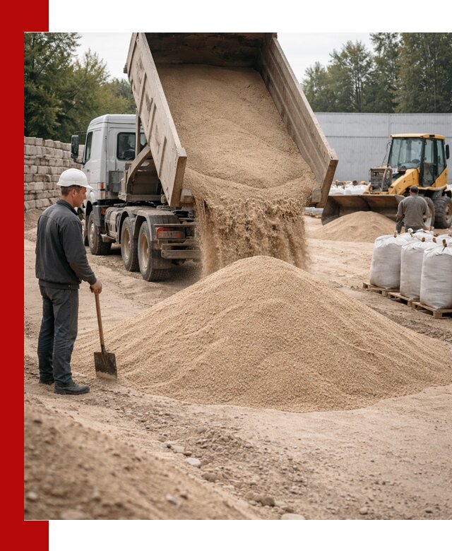 Кварцевый песок фракция 0–3 мм с доставкой в Нижнем Тагиле