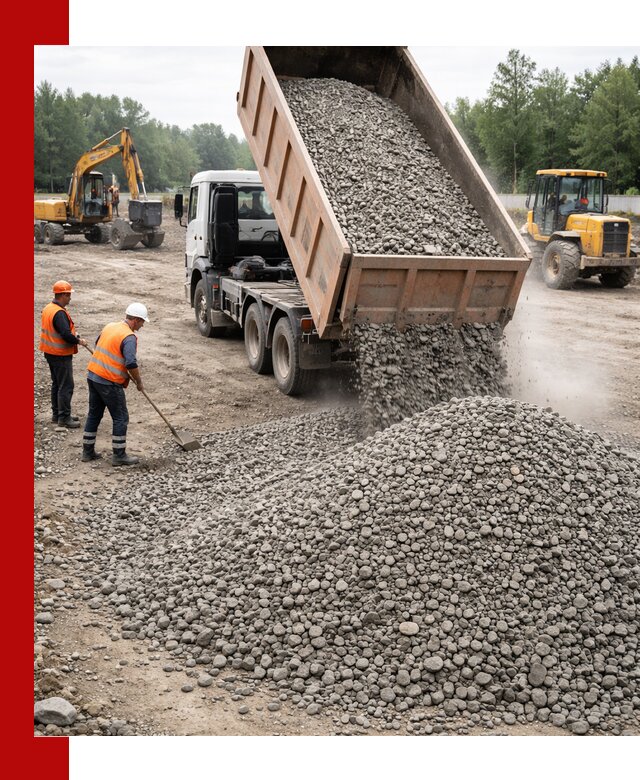 Доставка гравия фракции 40-70 в Нижнем Тагиле оптом и в розницу