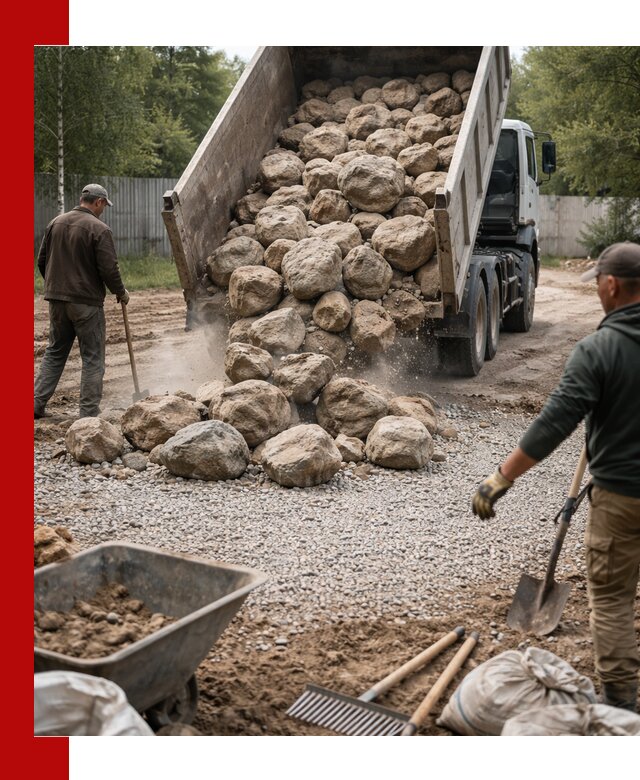 Доставка и укладка булыжника в Нижнем Тагиле