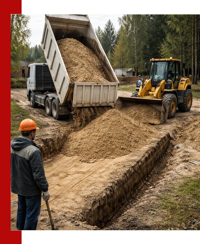 Доставка песчаного грунта в Нижнем Тагиле для строительных работ