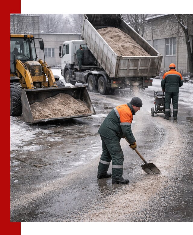 Реагент против гололеда с доставкой и нанесением в Нижнем Тагиле