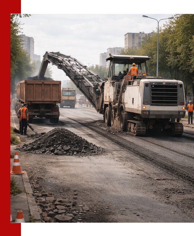 Фрезерованный асфальт в Нижнем Тагиле — удаление и вывоз старого покрытия