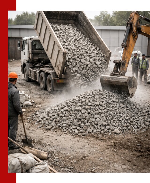 Доставка дробленого бетона в Нижнем Тагиле оптом и в розницу