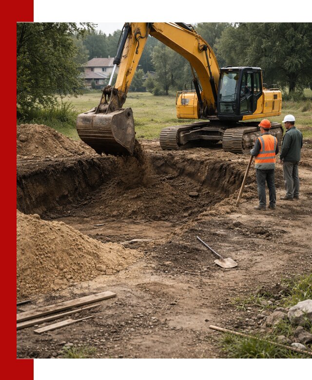 Рытье котлована под фундамент в Нижнем Тагиле (быстро и недорого)