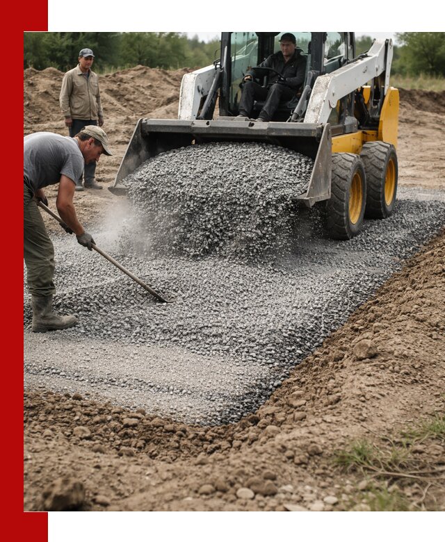 Устройство щебеночной подушки в Нижнем Тагиле для дорог и фундаментов